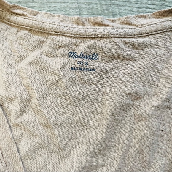 Madewell Whisper Cotton V-Neck Pocket Tank | Size S - Picture 5 of 6